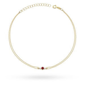 Bransoletka B0005 Rubin 0,15ct żółte złoto