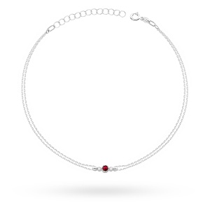 Bransoletka B0005 Rubin 0,15ct białe złoto