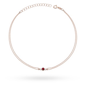 Bransoletka B0005 Rubin 0,15ct różowe złoto