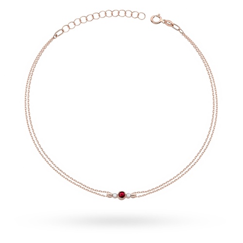 Bransoletka B0005 Rubin 0,15ct różowe złoto