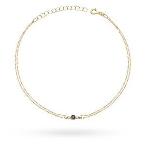 Bransoletka B0005 Szafir 0,15ct żółte złoto