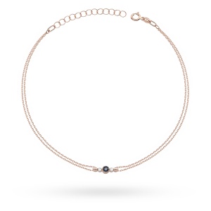 Bransoletka B0005 Szafir 0,15ct różowe złoto