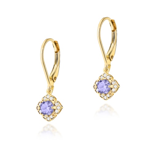 Boucles d’oreilles K0571 Tanzanite 2 x 0,35ct Or jaune