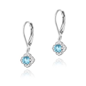 Kolczyki K0571 Topaz Swiss 2 x 0,25ct białe złoto