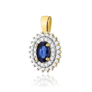 Zawieszka Z0303 Szafir 0,70ct żółte złoto