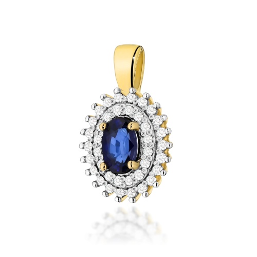 Pendentif Z0303 Saphir 0,70ct Or jaune