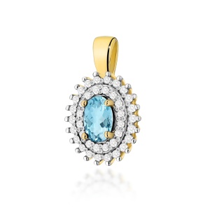 Zawieszka Z0303 Topaz Swiss 0,50ct żółte złoto