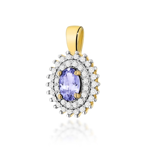 Pendentif Z0303 Tanzanite 0,40ct Or jaune