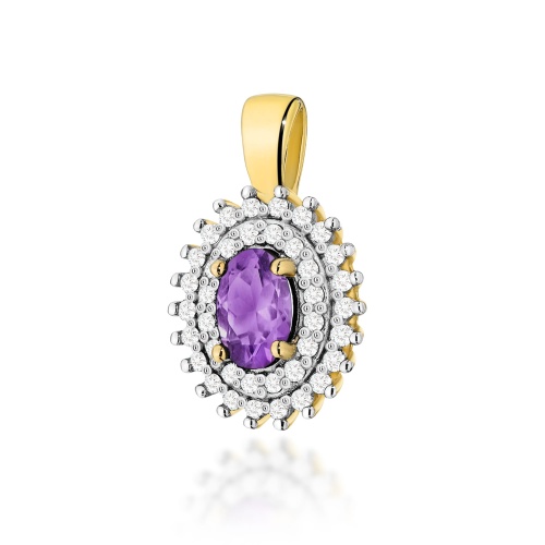Pendentif Z0303 Améthyste 0,40ct Or jaune