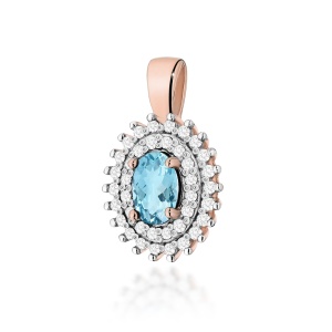 Zawieszka Z0303 Topaz Swiss 0,50ct różowe złoto