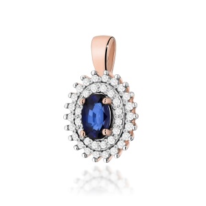 Zawieszka Z0303 Szafir 0,70ct różowe złoto