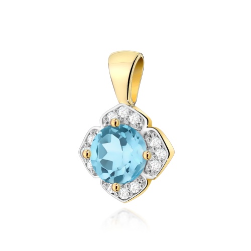Zawieszka Z0571 Topaz Swiss 0,50ct żółte złoto