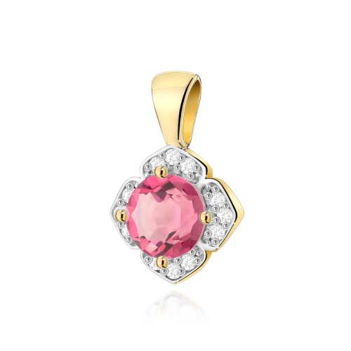 Pendentif Z0571 Topaze  rose 0,60ct Or jaune
