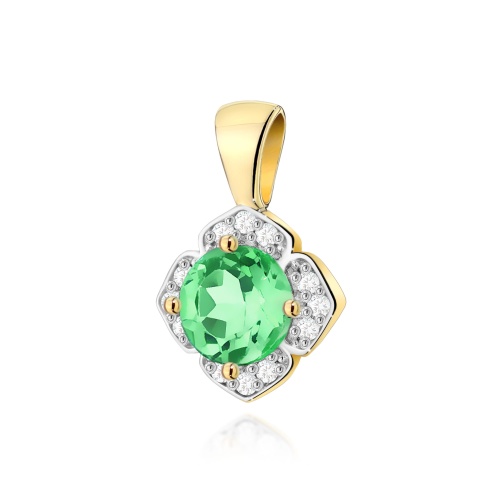 Pendentif Z0571 Émeraude 0,50ct Or jaune