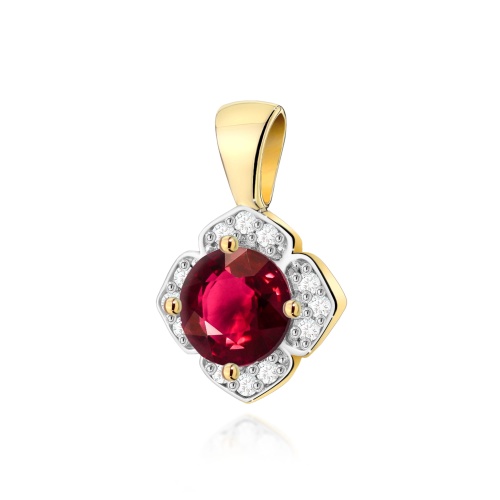 Pendentif Z0571 Rubis 0,60ct Or jaune