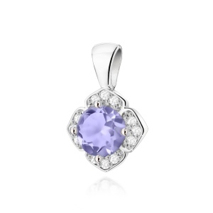 Zawieszka Z0571 Tanzanit 0,50ct białe złoto