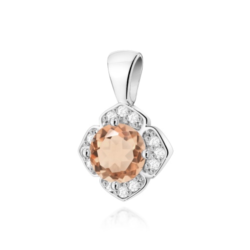 Pendentif Z0571 Morganite 0,40ct Or blanc