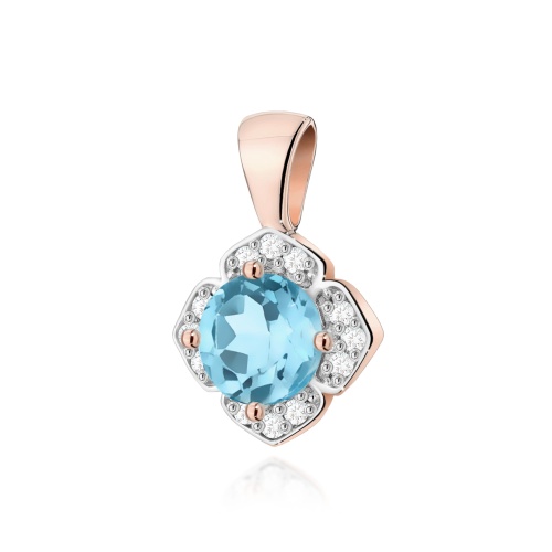 Pendentif Z0571 Topaze  Swiss 0,50ct Or rose