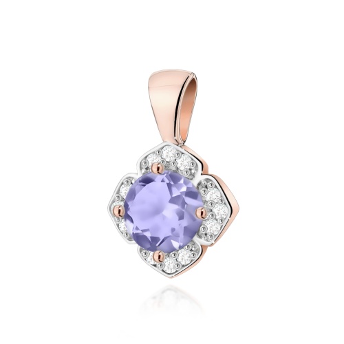 Pendentif Z0571 Tanzanite 0,50ct Or rose