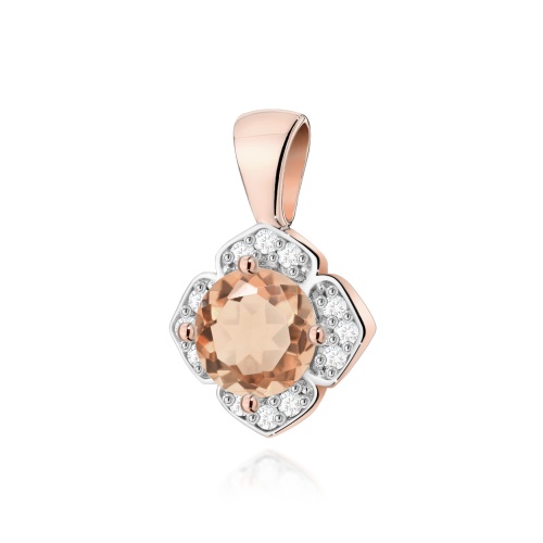 Pendentif Z0571 Morganite 0,40ct Or rose