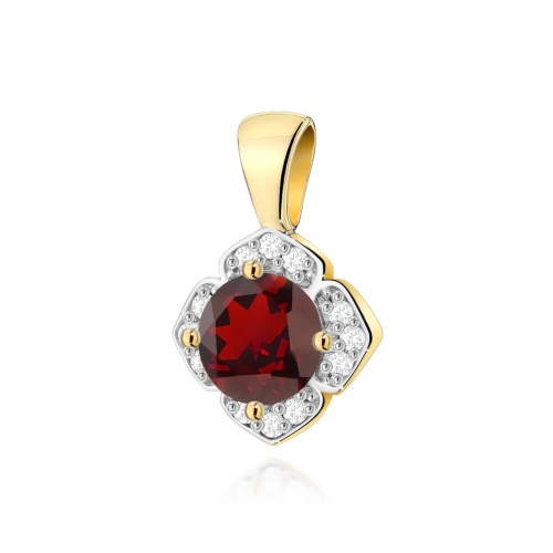 Pendentif Z0571 Grenat 0,60ct Or jaune