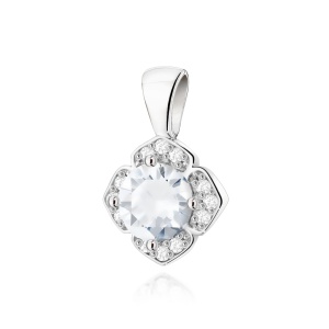 Zawieszka Z0571 Biały Szafir 0,60ct białe złoto