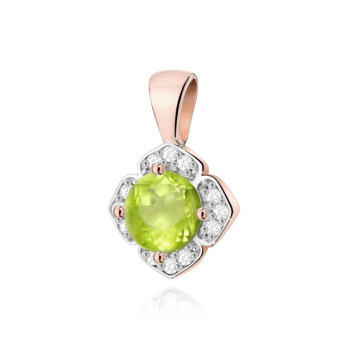 Pendentif Z0571 Péridot 0,60ct Or rose