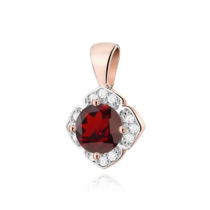 Zawieszka Z0571 Granat 0,60ct różowe złoto