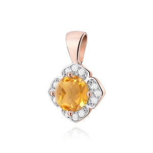 Zawieszka Z0571 Cytryn 0,50ct różowe złoto