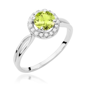 Pierścionek W0538 Oliwin 0,90ct białe złoto
