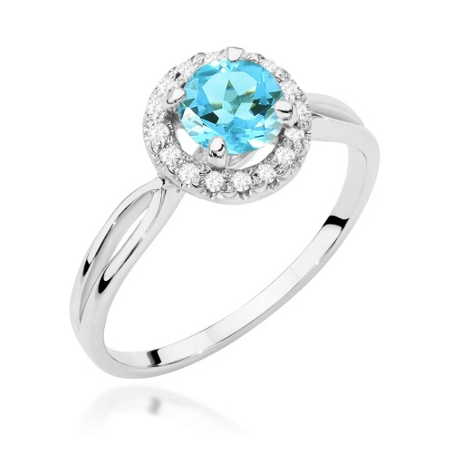 Gyűrű W0538 Topáz Swiss 0,80ct Fehér arany