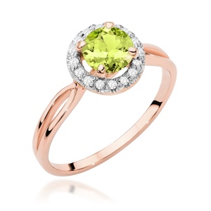 Pierścionek W0538 Oliwin 0,90ct różowe złoto