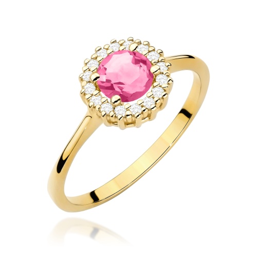 Bague W0572 Topaze  rose 0,60ct Or jaune