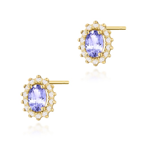 Boucles d’oreilles K0514 Tanzanite 2 x 0,40ct Or jaune