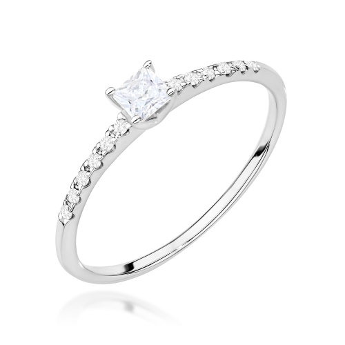 Gyűrű W0588 Gyémánt 0,15ct Fehér arany