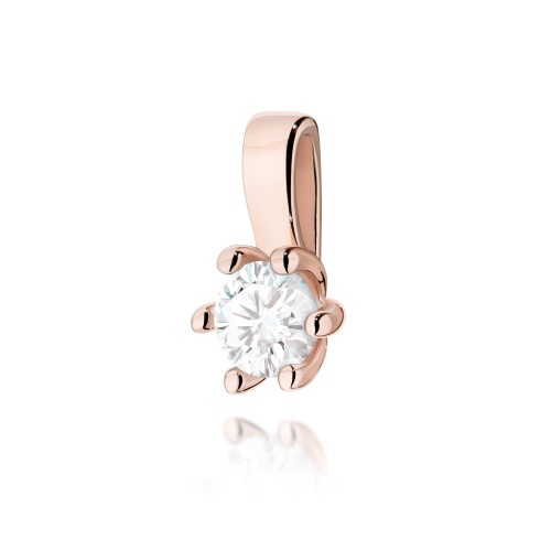 Pendentif Z0222 Diamant 0,15ct Or rose