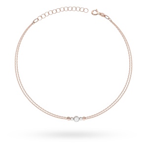 Bransoletka B0003 Diament 0,10ct różowe złoto