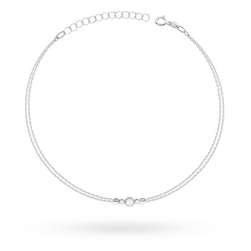 Bransoletka B0003 Diament 0,10ct białe złoto