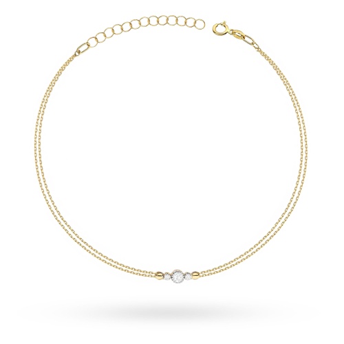Bransoletka B0003 Diament 0,10ct żółte złoto
