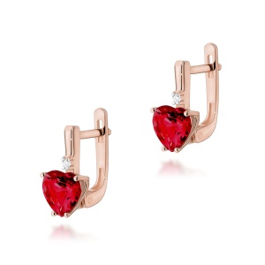 Kolczyki K0002Rubin 2 x 1,70ct różowe złoto