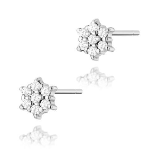 Ohrringe K0039 mit Diamanten Weißgold