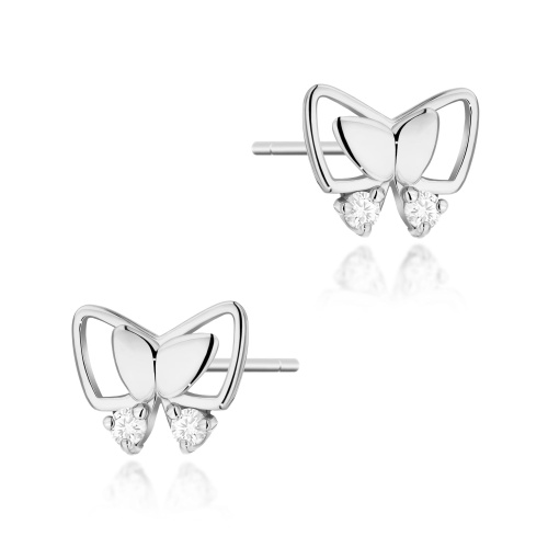 Ohrringe K0059 mit Diamanten Weißgold