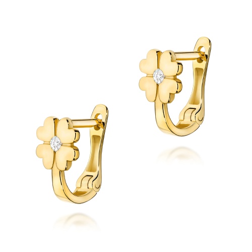 Boucles d’oreilles K0060 Diamant 2 x 0,03ct Or jaune