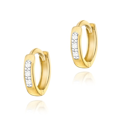 Boucles d’oreilles K0235 avec diamants Or jaune