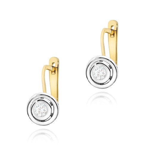 Boucles d’oreilles K0294 Diamant 2 x 0,10ct Or jaune