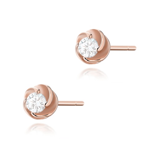 Boucles d’oreilles K0329 Diamant 2 x 0,10ct Or rose