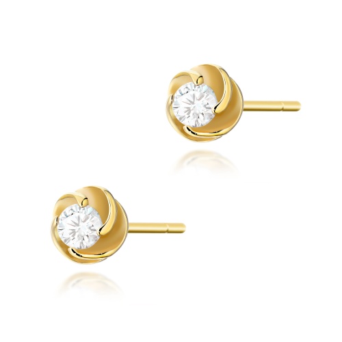 Boucles d’oreilles K0329 Diamant 2 x 0,10ct Or jaune