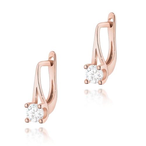 Boucles d’oreilles K0381 Diamant 2 x 0,20ct Or rose
