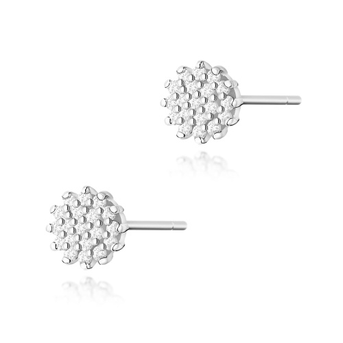 Boucles d’oreilles K0401 avec diamants Or blanc