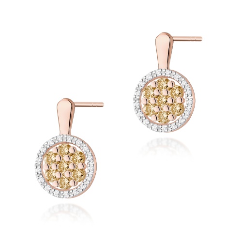 Boucles d’oreilles K0440 avec diamants Or rose